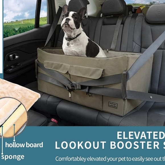 Petsfit Large Dog Car Booster with 2 Safety Tethers for 2 Dogs - Picture 5 of 10